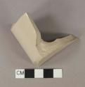 Gray salt glazed stoneware vessel base fragment, gray paste