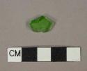 Bright green glass vessel body fragment