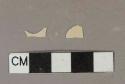 Undecorated tin glaze earthenware body sherds - glaze only