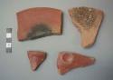 Pucara polished red ware sherds