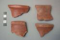 Pucara polished red ware sherds