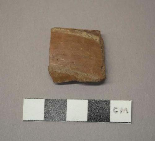 Cusipata white on red painted potsherds