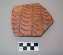 Painted potsherd