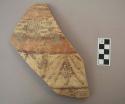 Large painted potsherd - Jhukar painted, pink paste, cream slip,