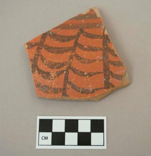 Painted potsherd