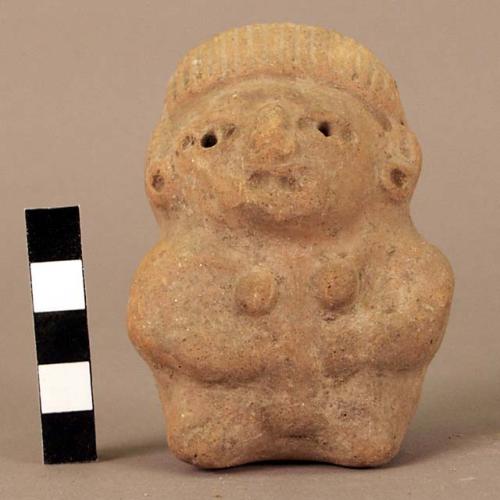 Moulded pottery figurine- human figure