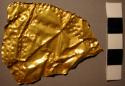 Gold Fragment,   punched design, probably part of plaque
