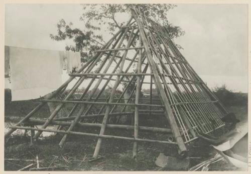 Framework for roof of native house