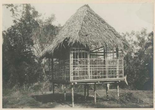 Native house mid-construction