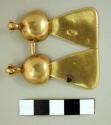 Gold ornament (cast); double bird form