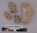 4 potsherds - Graffito IV glaze