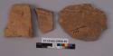 3 potsherds - grit ware, limestone temper