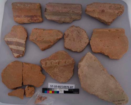 10 potsherds - grit ware temper