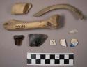 Bone, glass and china fragments
