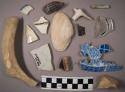 Ceramic, kaolin pipe stem & bowl fragments
