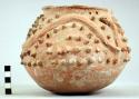 Jar - Decorated ware, red ware, knobs