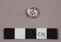 1 porcelain four-hole button