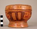 Yojoa polychrome pottery bowl,  annular base - Bold Animalistic Type (restored)