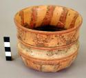 Straight rim pottery bowl - Yojoa polychrome