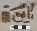 Ferrous metal nail fragments, 1 unidentified