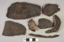 Leather shoe fragments
