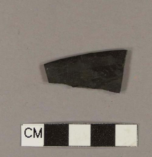 Black plastic record fragment