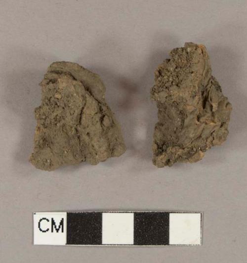 Slag fragments; two crossmend