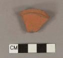 Unglazed, undecorated redware base sherd