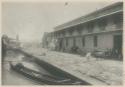 Hemp drying on river wall at Manila