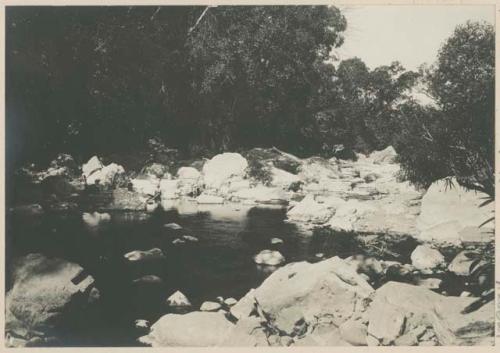 Limestone rocks in Bayabas River, Bulacan