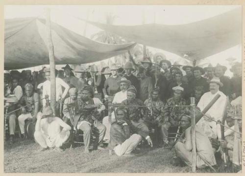 Moro chiefs with Gov. Taft and Sec. Fergusson at games at Cotabat