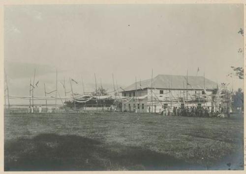 Awning of cotton cloth more than 1/4 mile long