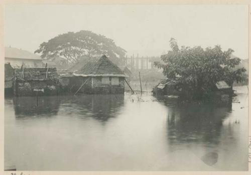 Flooded street after typhoon