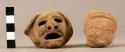 Pottery heads- human form