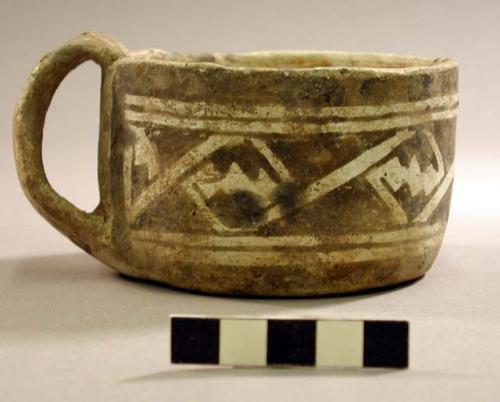 Mesa verde black on white pottery mug