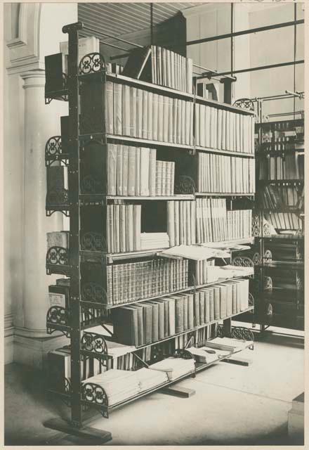 Steel book-case or stack, Bureau of Laboratories