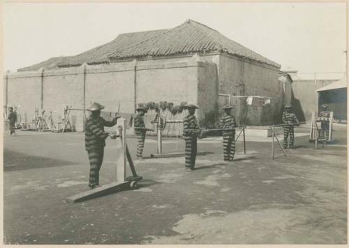 Prisoners making hemp rope