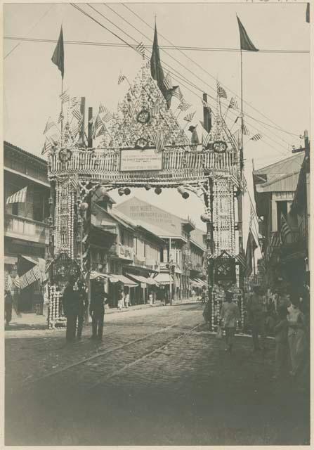 Arch erected by Chinese Chamber of Commerce