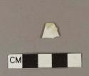 Polychrome hand painted whiteware body sherd