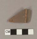 Unglazed, undecorated redware base sherd