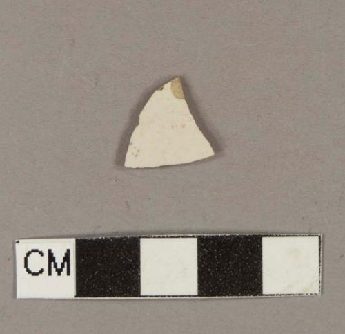 Undecorated white salt glaze stoneware body sherd