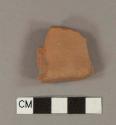 Unglazed, undecorated redware base sherd