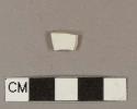 Undecorated white salt glaze stoneware body sherd