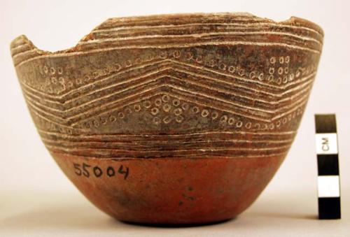 Bowl, incised decoration