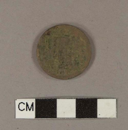 United States one cent coin, dated 1847