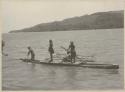 Men on outrigger canoe
