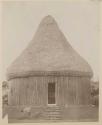 Thatched structure with conical roof
