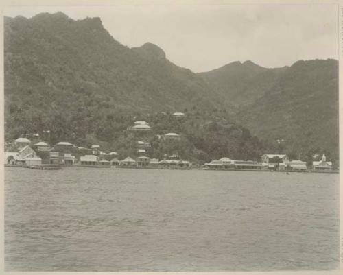 Buildings along shoreline