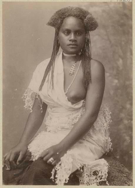 Studio portrait of young woman