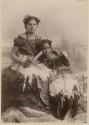 Studio portrait of two young women